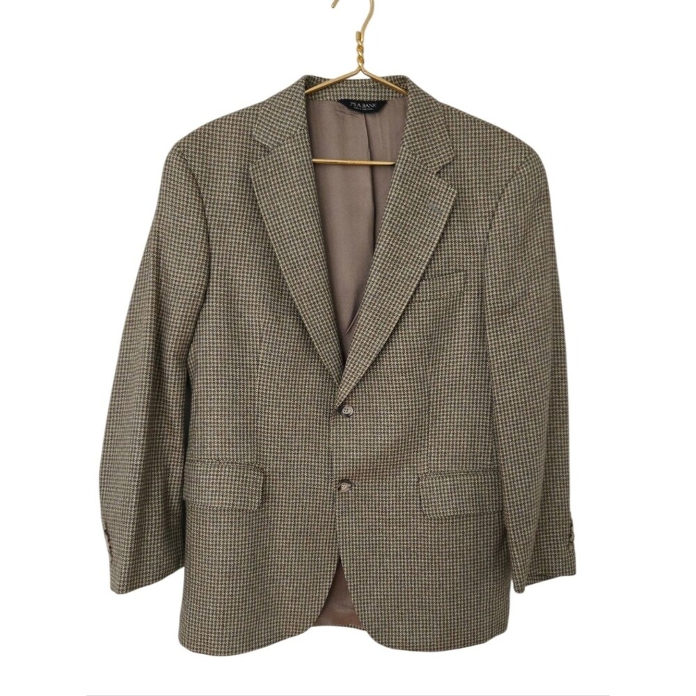 Joseph A. Bank Silk blazer Sports Coat Classic Men's Brown Check